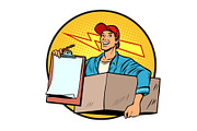 courier. Delivery of parcels and