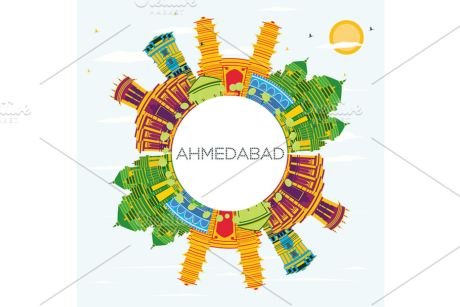 Ahmedabad India City Skyline