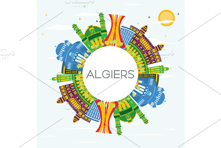 Algiers Algeria City Skyline