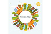 Auckland New Zealand City Skyline