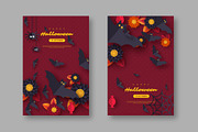 Halloween holiday background. Paper
