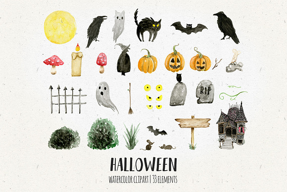 Halloween clipart, haunted house in Illustrations - product preview 1