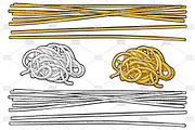 Straight twisted spaghetti