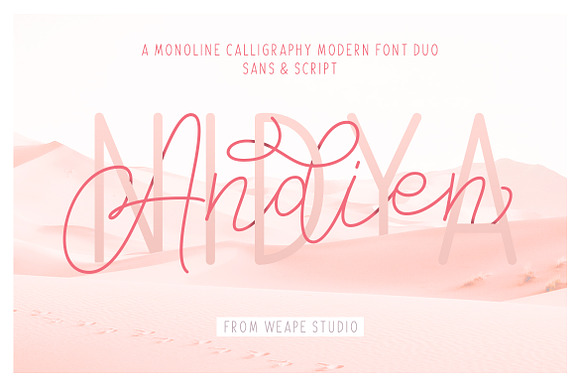 Andien Nidya - Script & Sans in Script Fonts - product preview 6