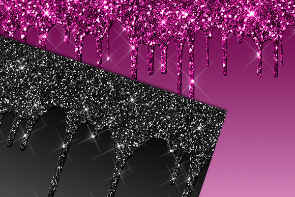 Dark Dripping Glitter Backgrounds in Textures - product preview 1