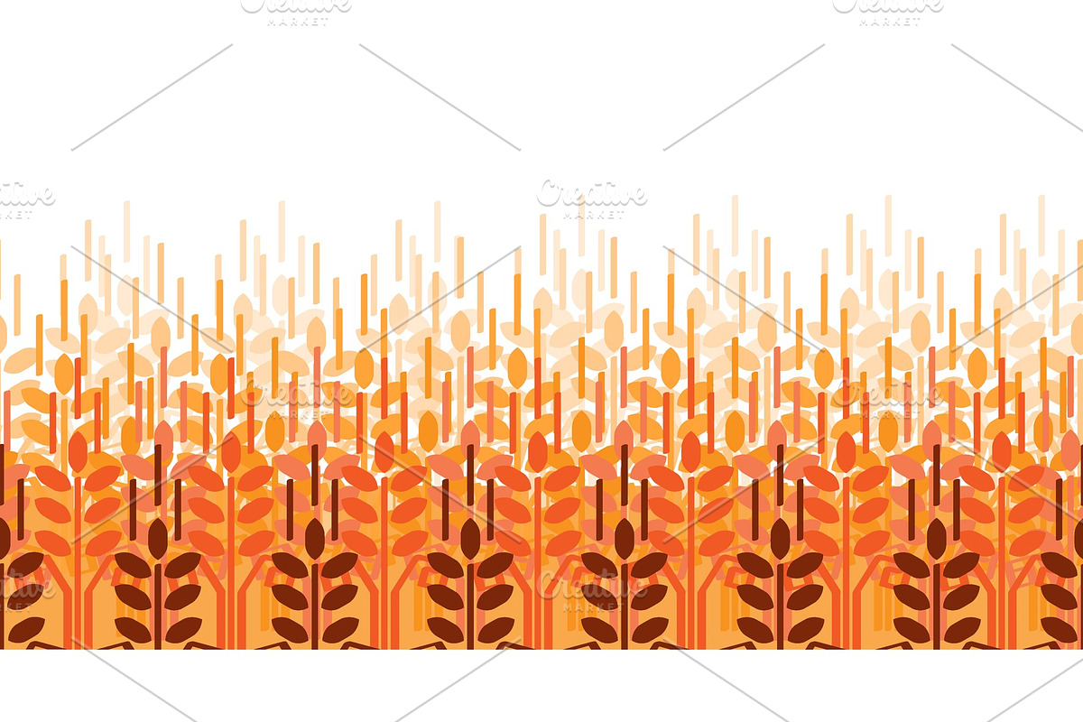 Wheat ears pattern. Vector in Illustrations - product preview 8