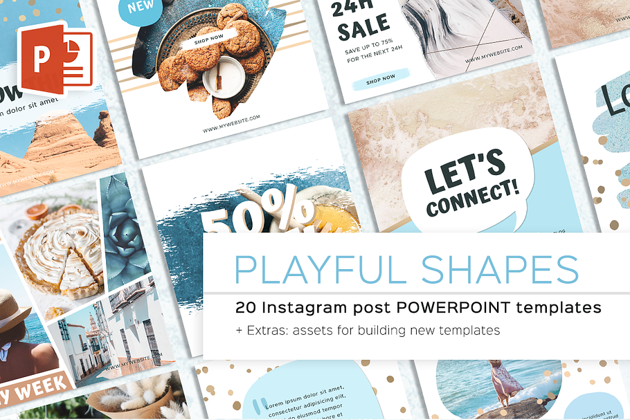 Playful Shapes Instagram Post Powerp in Instagram Templates - product preview 8