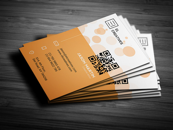 Creative Orange Business Card in Business Card Templates - product preview 2