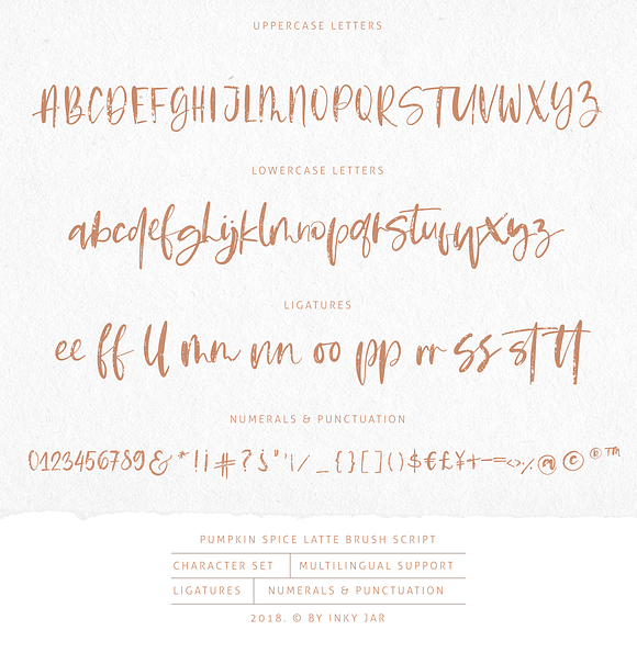 Pumpkin Spice Latte | Brush Script in Script Fonts - product preview 3