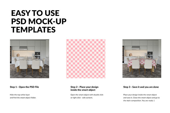 Tablecloth & Kitchen Mockup Set in Mockup Templates - product preview 2