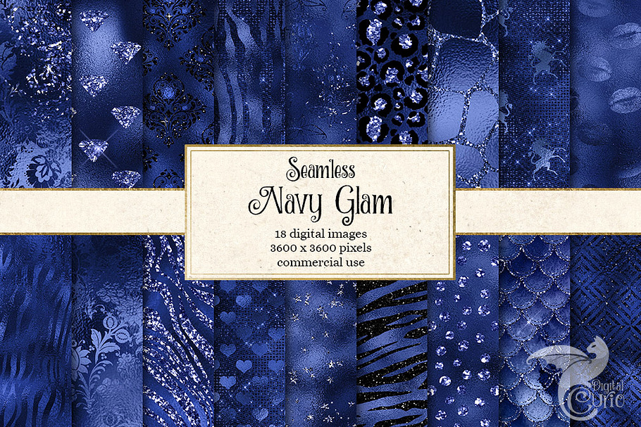 Navy Blue Glam Texture Patterns in Textures - product preview 8