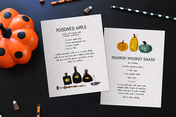 50 halloween watercolors in Illustrations - product preview 2