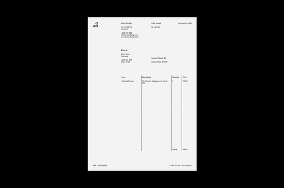 Minimal Invoice Template in Stationery Templates - product preview 4