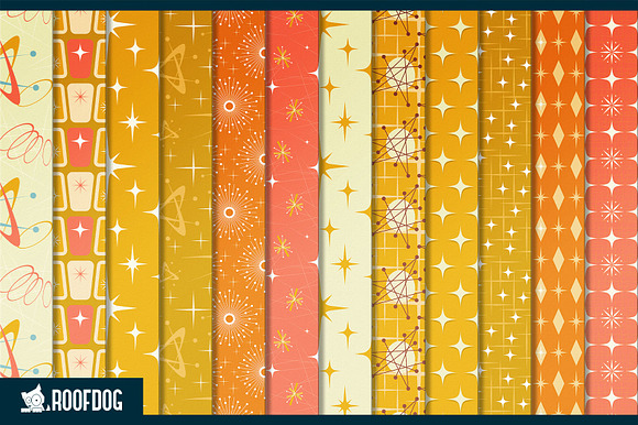 1950s retro atomic style starbursts in Textures - product preview 1
