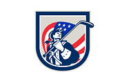 American Patriot Ice Hockey Shield