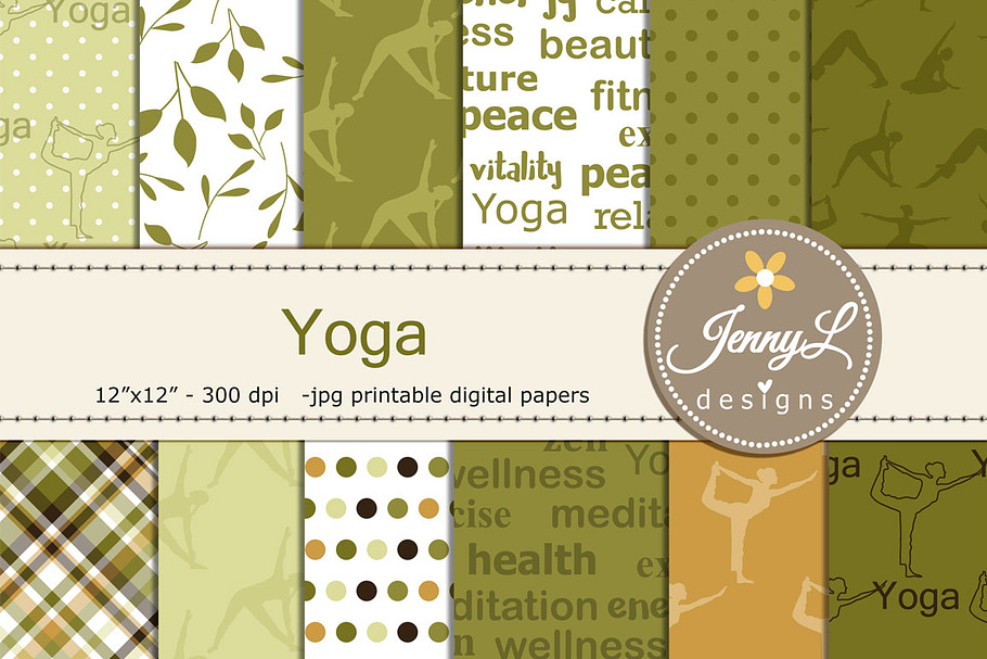 Yoga Digital Papers in Patterns - product preview 8