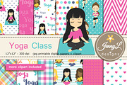 Yoga Digital Papers & Clipart