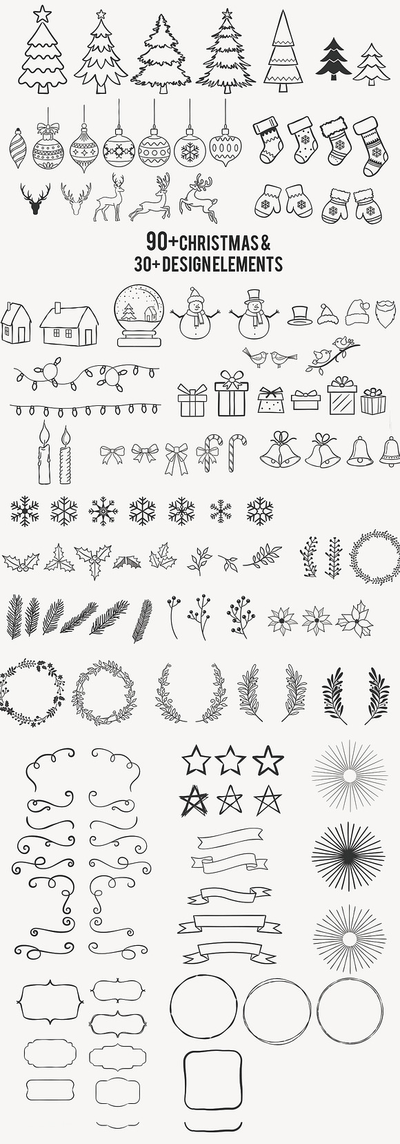 Vector Christmas Elements in Graphics - product preview 2