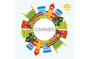 Cannes France City Skyline 