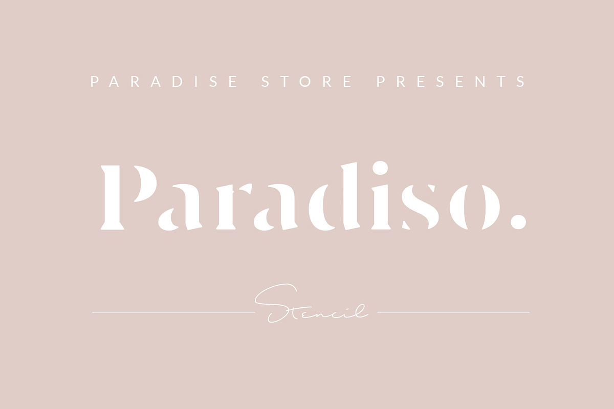 Paradiso Stencil font in Stencil Fonts - product preview 8
