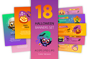 Halloween Banners Set Colorful Ver.