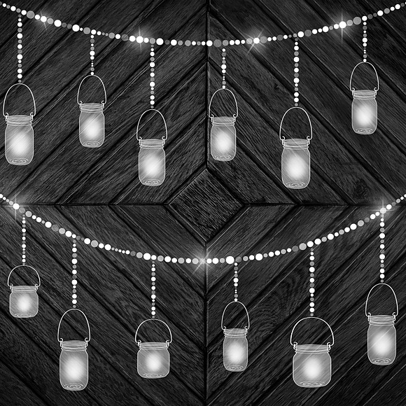 Hanging Lights With Mason Jars in Graphics - product preview 2