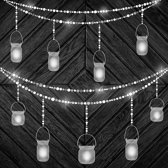 Hanging Lights With Mason Jars in Graphics - product preview 3