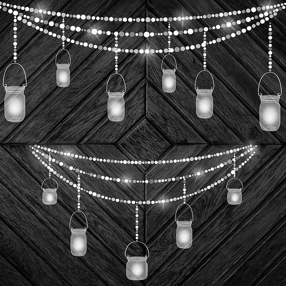 Hanging Lights With Mason Jars in Graphics - product preview 4