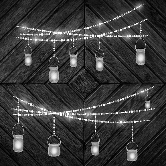 Hanging Lights With Mason Jars in Graphics - product preview 5