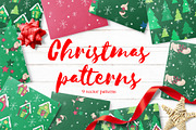 Vector christmas patterns set