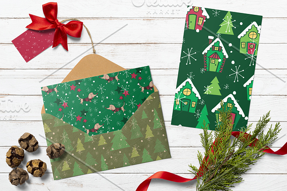 Vector christmas patterns set in Patterns - product preview 1