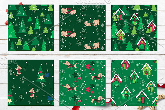 Vector christmas patterns set in Patterns - product preview 4
