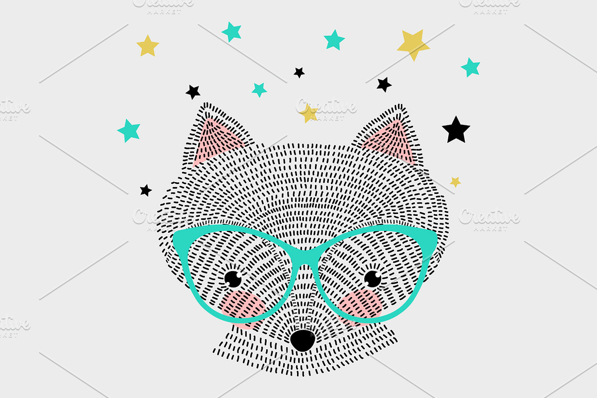 Cartoon cute fox. Baby shower. in Illustrations - product preview 8