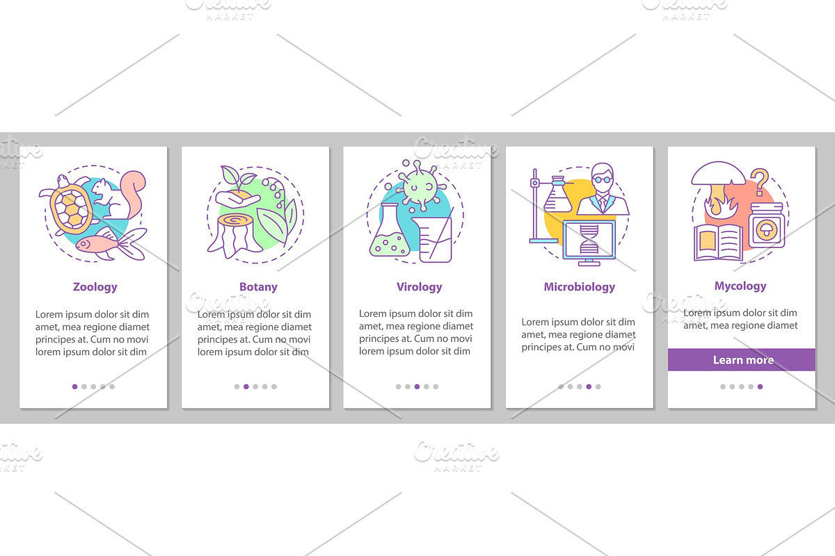 Biology branches onboarding screen in Product Mockups - product preview 8