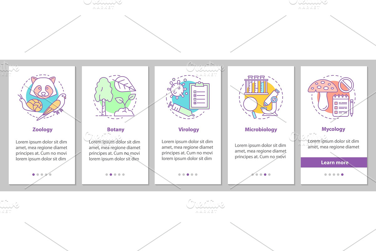 Biology branches onboarding screen in Product Mockups - product preview 8