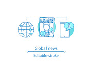 Global news concept icon