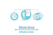 Working time concept icon