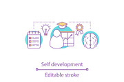 Self development concept icon