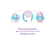 Personal growth concept icon
