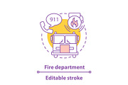 Fire department concept icon