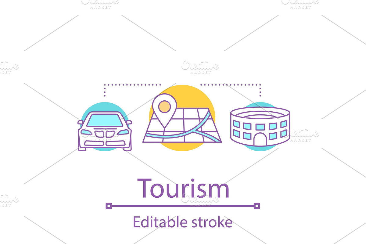Tourism concept icon in Icons - product preview 8