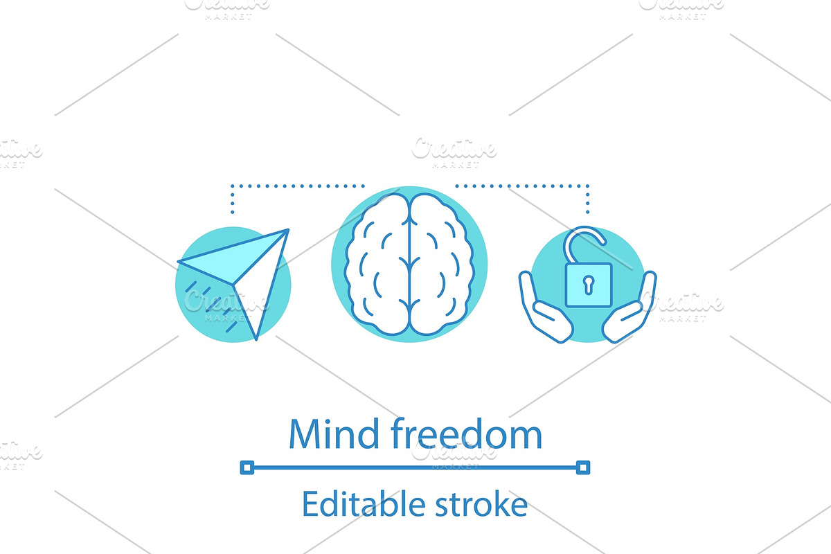 Mind freedom concept icon in Icons - product preview 8