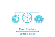 Mind freedom concept icon