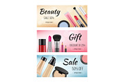 Banners of cosmetics. Design