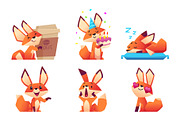Cute fox character collection. Wild