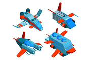 Spaceships isometric. Space