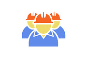 Workers glyph color icon