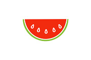 Watermelon slice glyph color icon