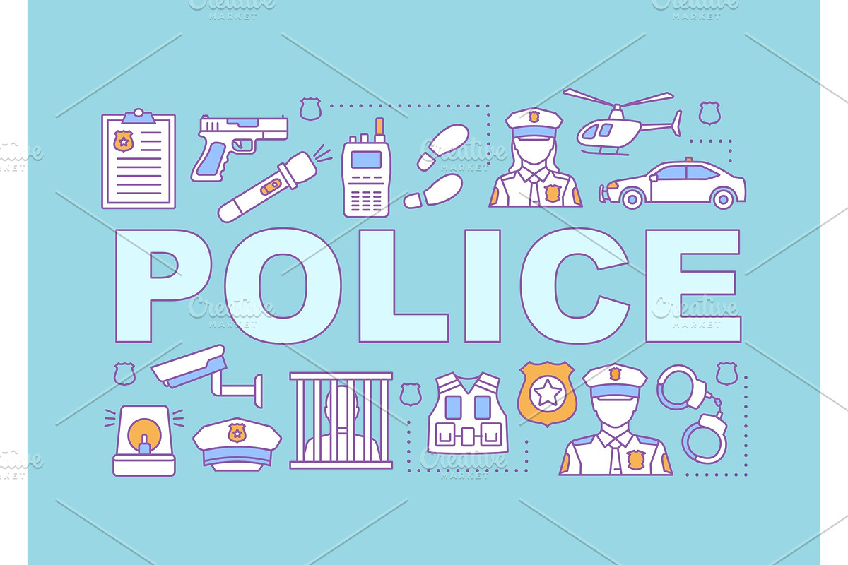Police force word concepts banner in Product Mockups - product preview 8