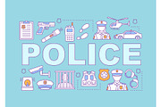 Police force word concepts banner